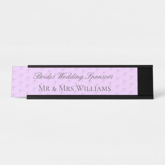 Funny Brides Parents Wedname Plate Schreibtischnamensplakette (Vorderseite )