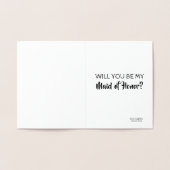 Funny Bridesmaid oder Trauzeugin Folienkarte (Innenseite)