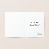Funny Bridesmaid oder Trauzeugin Folienkarte (Innenseite)