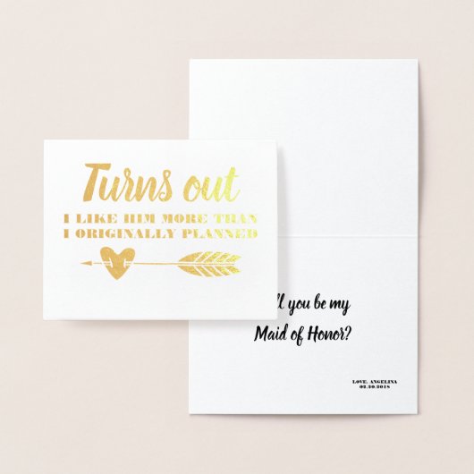 Funny Bridesmaid oder Trauzeugin Folienkarte (Anzeige)