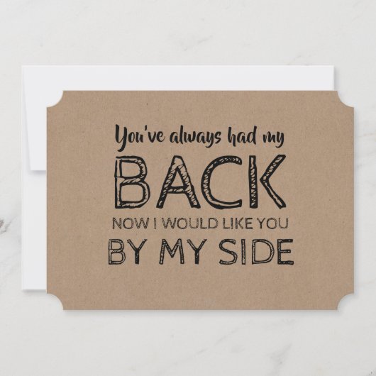 Funny Bridesmaid oder Trauzeugin von meiner Seite Einladung (Vorderseite)