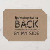 Funny Bridesmaid oder Trauzeugin von meiner Seite Einladung (Vorne/Hinten)