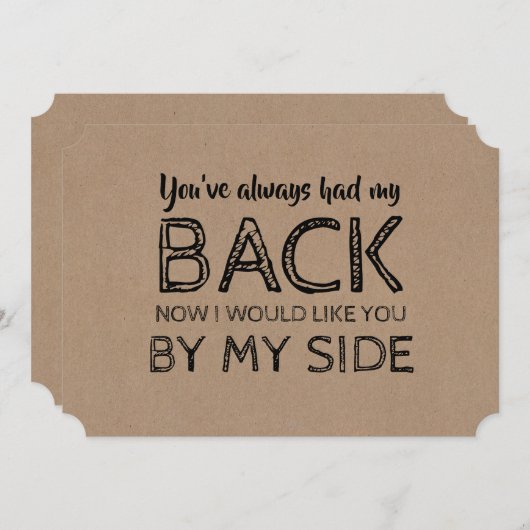 Funny Bridesmaid oder Trauzeugin von meiner Seite Einladung (Vorne/Hinten)