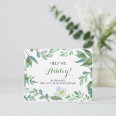Funny BRIDESMAID PROPOSAL card, Greenerie Einladung (Stehend Vorderseite)