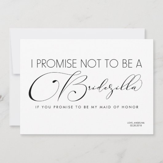 Funny Bridesmaid / Trauzeugin BRIDEZILLA Einladung (Vorderseite)