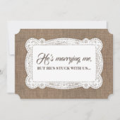 Funny Bridesmaid / Trauzeugin Rustikaler Vorschlag Einladung (Vorderseite)