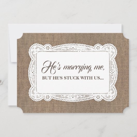 Funny Bridesmaid / Trauzeugin Rustikaler Vorschlag Einladung (Vorderseite)