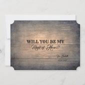 Funny Bridesmaid / Trauzeugin Rustikaler Vorschlag Einladung (Rückseite)