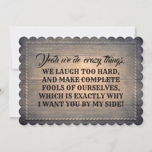 Funny Bridesmaid / Trauzeugin Vorschlag Einladung (Vorderseite)