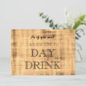 Funny Bridesmaid Vorschlag Day Drink Entschuldigun Einladung (Stehend Vorderseite)