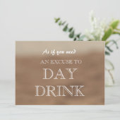 Funny Bridesmaid Vorschlag Day Drink Entschuldigun Einladung (Stehend Vorderseite)