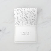 Funny Bridesmaid-Vorschlag, Dusty Blue Modern Scri Karte (Innenseite)