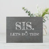 Funny Bridesmaid / Vorschlag für eine Trauzeugin Einladung (Stehend Vorderseite)