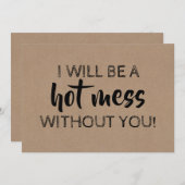 Funny Bridesmaid / Vorschlag für eine Trauzeugin Einladung (Vorne/Hinten)