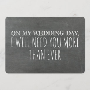 Funny Bridesmaid / Vorschlag für eine Trauzeugin Einladung