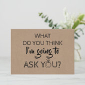 Funny Bridesmaid / Vorschlag für eine Trauzeugin Einladung (Stehend Vorderseite)