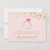 Funny BRIDESMAID VORSCHLAG Karte ~ Pink & Imitats (Vorderseite)