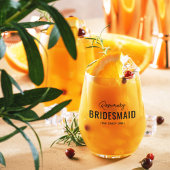 Funny Bridesmaid Vorschlag Name Weinglas Ohne Stiel