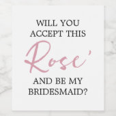 Funny Bridesmaid Vorschlag Weinetikett (Einzelnes Label)