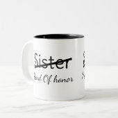 Funny Bridesmaids Vorschlag zur Trauzeugin von Sch Zweifarbige Tasse (Vorderseite Links)