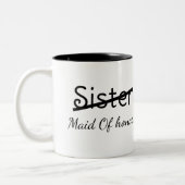 Funny Bridesmaids Vorschlag zur Trauzeugin von Sch Zweifarbige Tasse (Links)