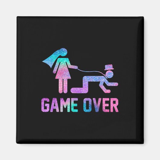 Funny Bridge and Groom Meme Ehe Game Funny Ove Magnet (Vorne)