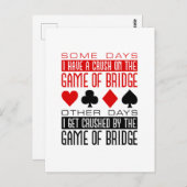 Funny Bridge Player Club Gezerkleinertes Spiel Postkarte (Vorne/Hinten)