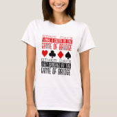 Funny Bridge Player Club Gezerkleinertes Spiel T-Shirt (Vorderseite)