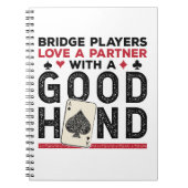 Funny Bridge Player Partner Gute Hand Notizblock (Vorderseite)