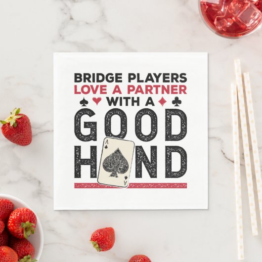 Funny Bridge Player Partner Gute Hand Serviette (Beispiel)
