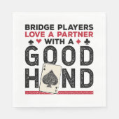 Funny Bridge Player Partner Gute Hand Serviette (Vorderseite)