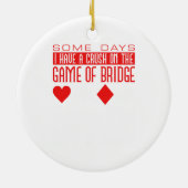 Funny Bridge Player vom Spiel zerstört Keramik Ornament (Hinten)