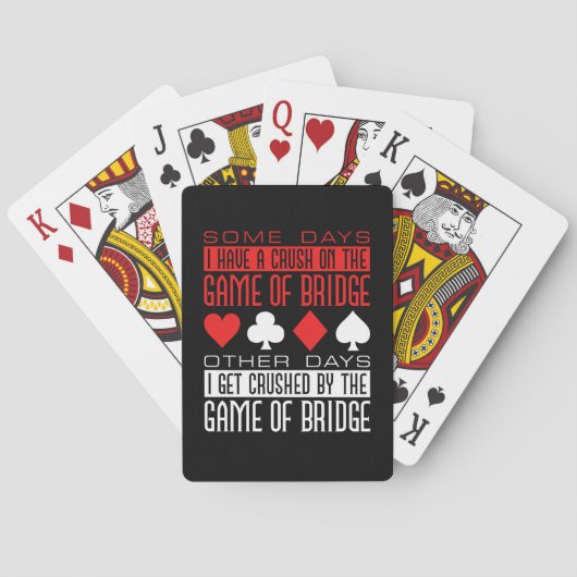 Funny Bridge Player vom Spiel zerstört Spielkarten (Rückseite)