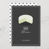 Funny Brie Mine Valentine Liebe Käse Karte (Vorne/Hinten)