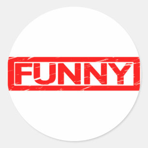 Funny Briefmarke Runder Aufkleber