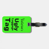 Funny Bright Green Ugly Gepäcktag Gepäckanhänger (Rückseite horizontal)