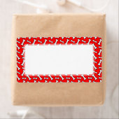 Funny Bright Red Dog Knochenmuster für Hunde Liebh (Insitu)