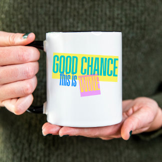 Funny Bright Retro Chance Das ist Wein Zweifarbige Tasse