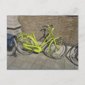 Funny Bright Yellow Bicycle Postkarte (Vorderseite)
