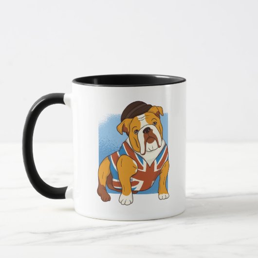 Funny British Bulldog English Flag Patriotic Tasse (Links)