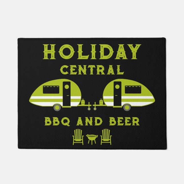 Funny British Caravanning Front Fußmatte (Vorderseite)