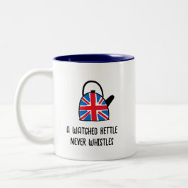 Funny British England Union Jack Kettle Tea Tasse