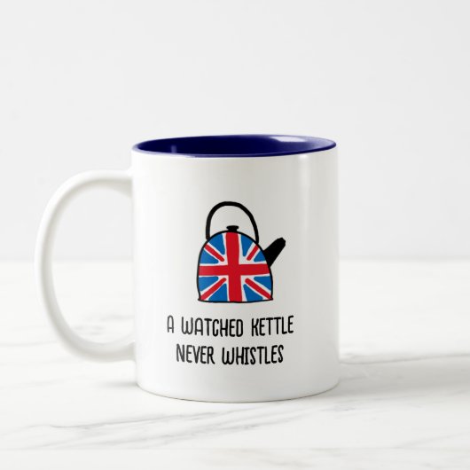 Funny British England Union Jack Kettle Tea Tasse (Links)