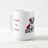 Funny Brittany in Christmas Sweater Kaffeetasse (Vorderseite Links)