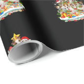 Funny Brittany Spaniel Christmas Tree Ornament Dec Geschenkpapier (Rolleneckpunkt)