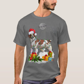 Funny Brittany Spaniel Dog Weihnachtslicht Weihnac T-Shirt