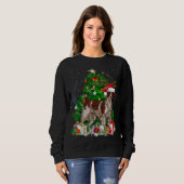 Funny Brittany Spaniel Weihnachtsbaum Light Pajama Sweatshirt (Vorne ganz)