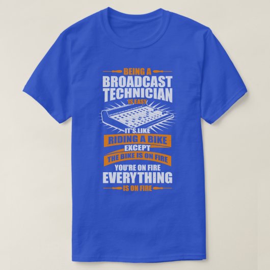 Funny Broadcast Technician Job Engineer Technische T-Shirt (Design vorne)