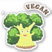 Funny broccoli aufkleber (Vorderseite)