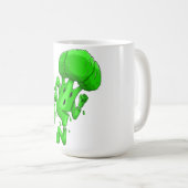 Funny Broccoli Cartoon Kaffeetasse (VorderseiteRechts)